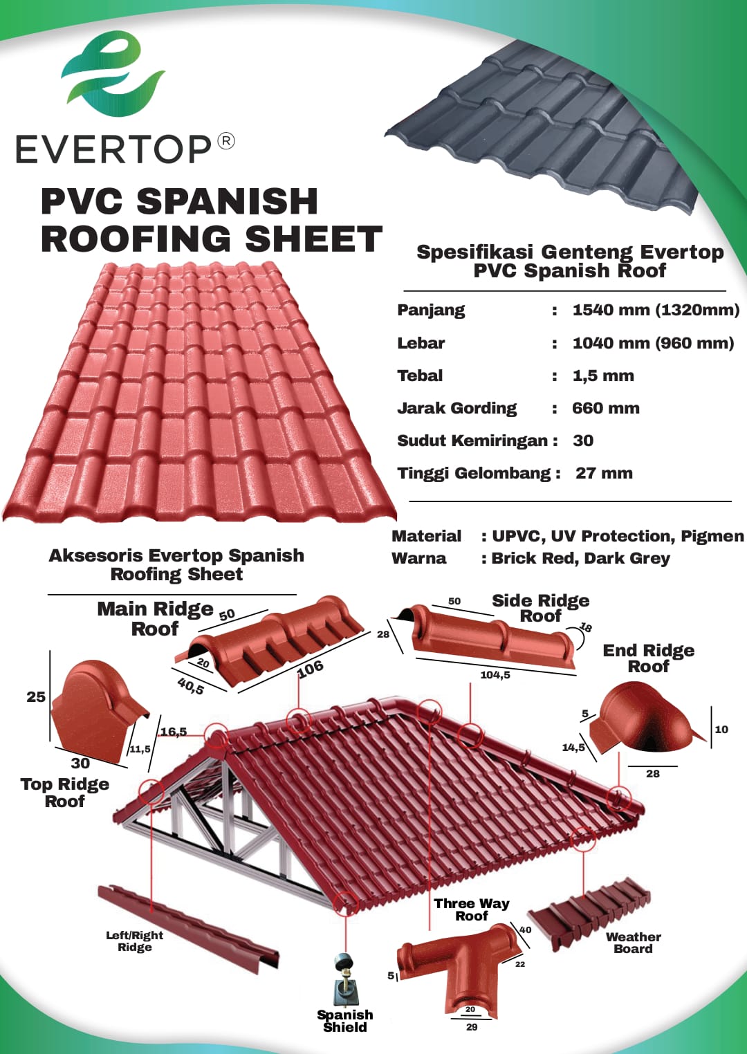 PVC Spanish Roofing Sheet